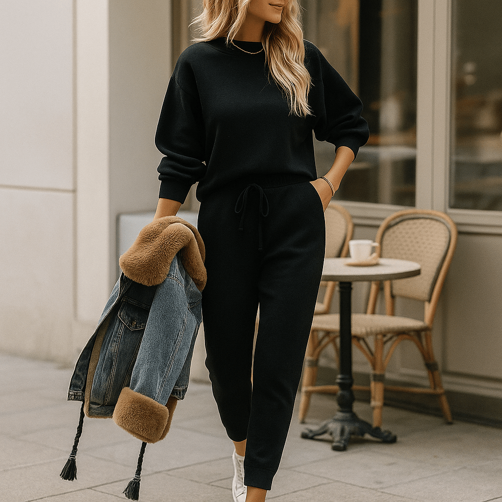 Conjunto para mujer de dos piezas efecto punto - Ameline
