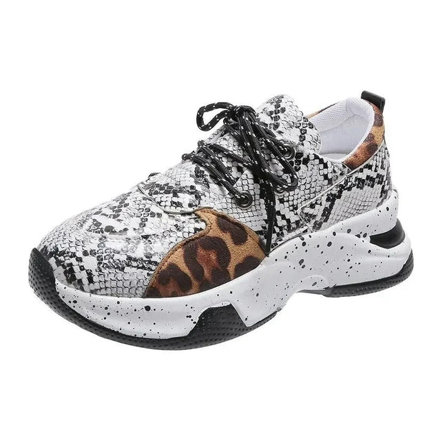 Alondra - Zapatillas deportivas con estampado de leopardo para mujer