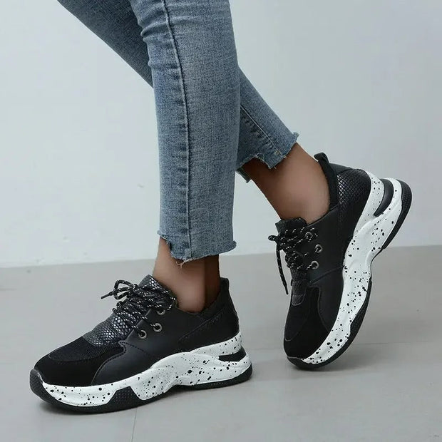 Alondra - Zapatillas deportivas con estampado de leopardo para mujer