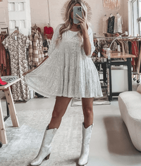 Melia - Elegante vestido adelgazante de lentejuelas