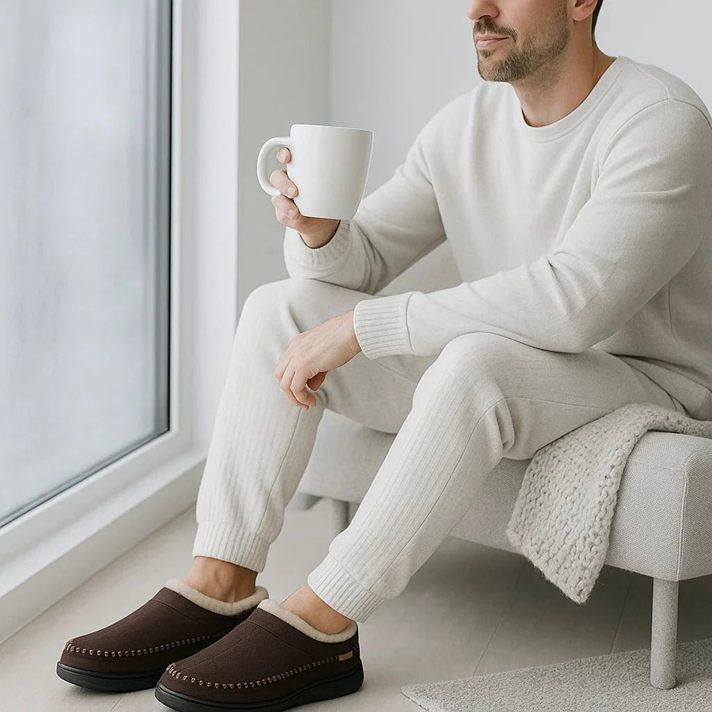 Zapatillas de casa para hombre efecto afelpado - Ervian