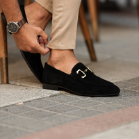 Mocasines hombre hebilla metálica diseño clásico - René
