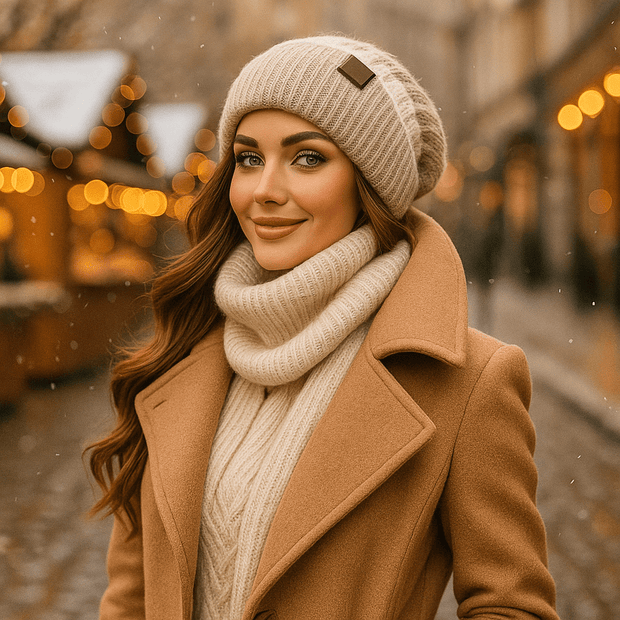 Gorro y bufanda para mujer estilo invierno suave - Alvyn