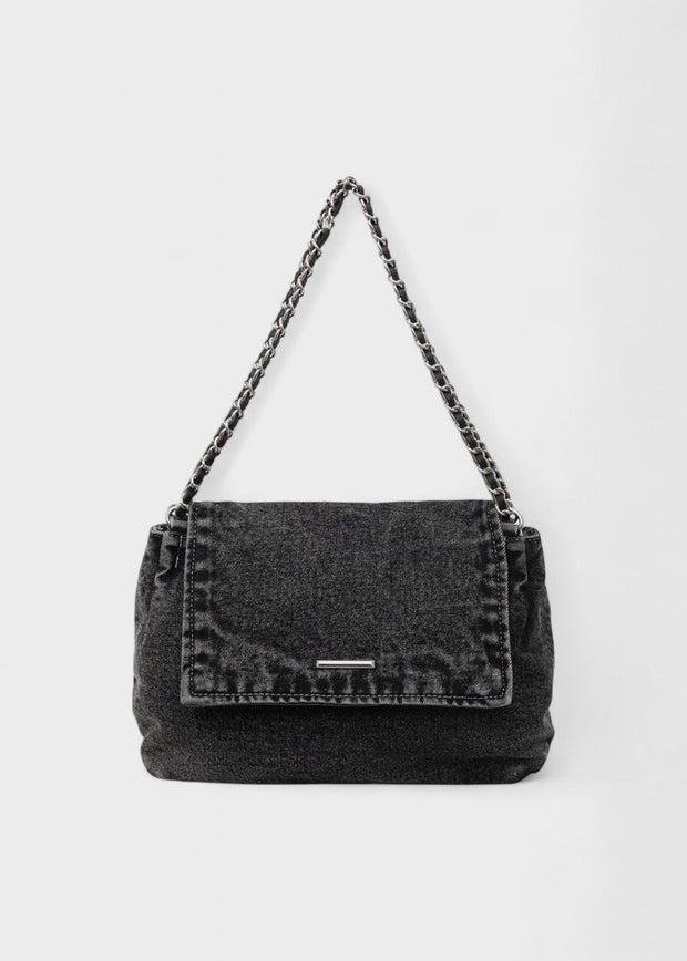 Bolso mujer denim estilo urbano cadena metálica - Briseida
