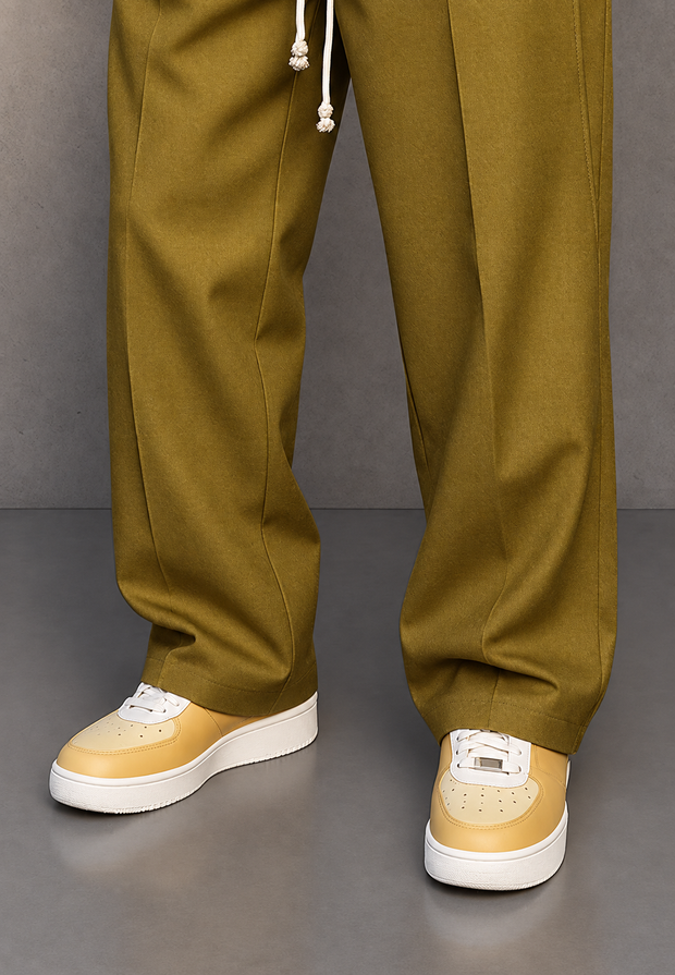 Pantalón hombre wide leg pinzas cintura ajustable - Tavon