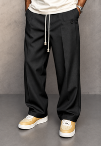 Pantalón hombre wide leg pinzas cintura ajustable - Tavon