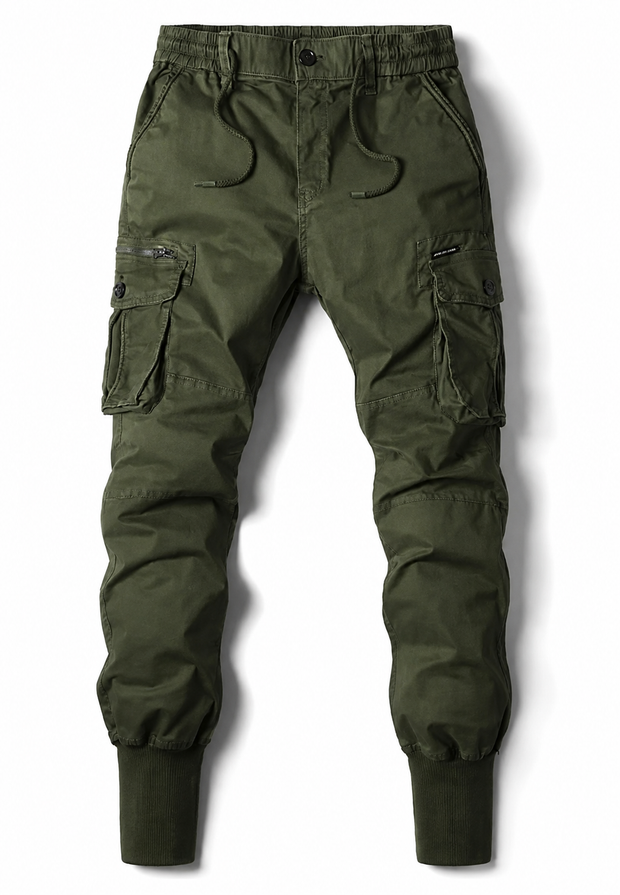 Pantalón jogger cargo hombre multibolsillos con cremallera - Nicolai