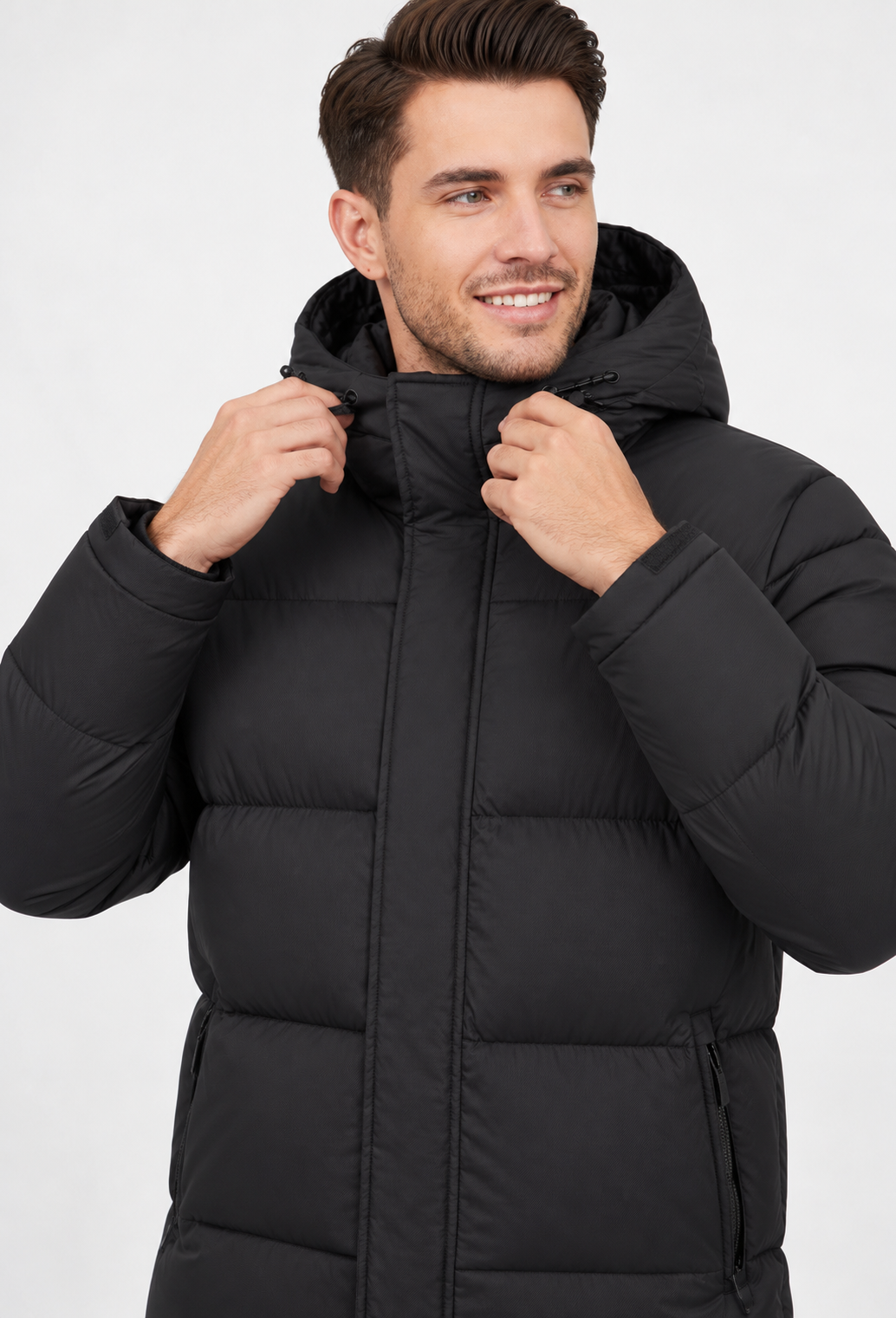 Parka hombre acolchada invierno capucha ajustable bolsillos cremallera - Gael
