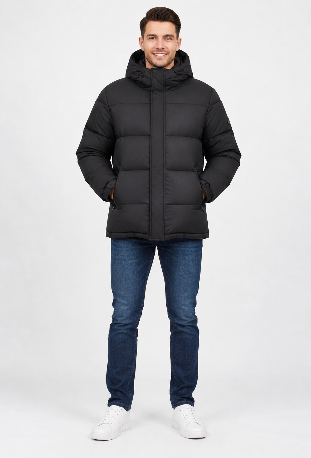 Parka hombre acolchada invierno capucha ajustable bolsillos cremallera - Gael