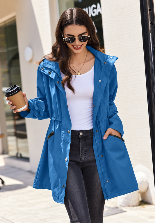Parka impermeable mujer capucha cintura ajustable - Vérane