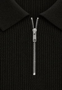 Jersey de punto con cuello polo y cremallera - Severin