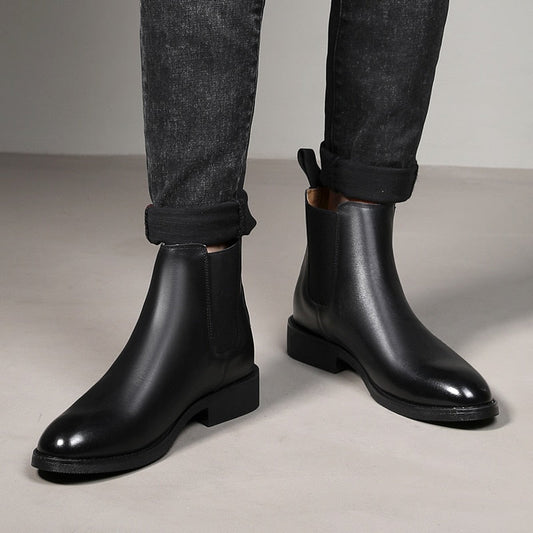 Botines de piel con diseño italiano para hombre - Arveon