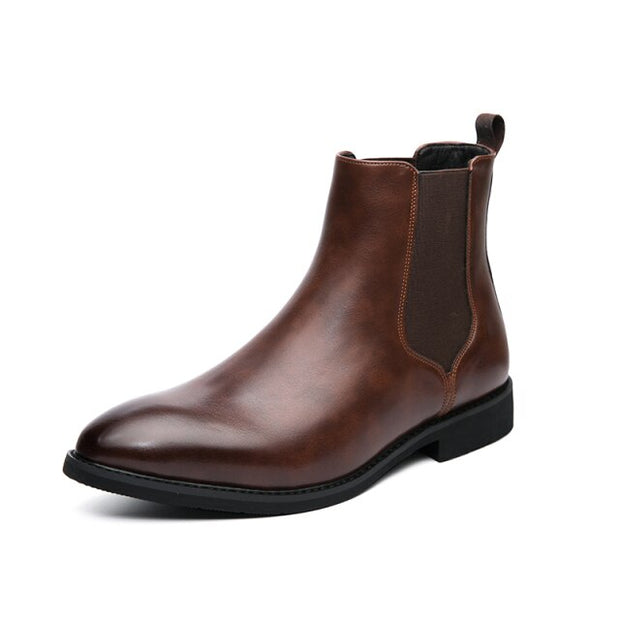 Botines de piel con elastico lateral para hombre - Heberto