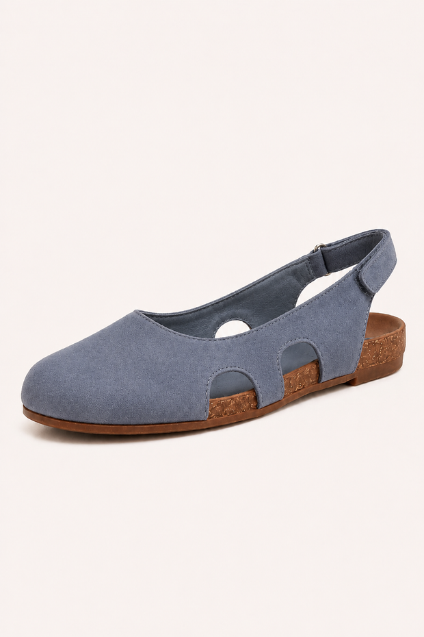 Sandalias planas cerradas para mujer con plantilla cómoda - Helga