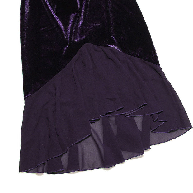 Clara - Minivestido de terciopelo muy escotado con inserciones de malla