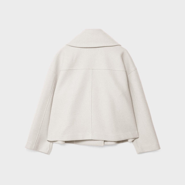 Chaqueta corta de lana con doble botonadura para mujer - Heidi