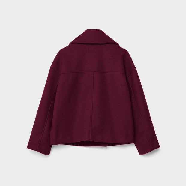 Chaqueta corta de lana con doble botonadura para mujer - Heidi