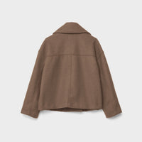 Chaqueta corta de lana con doble botonadura para mujer - Heidi