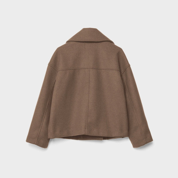 Chaqueta corta de lana con doble botonadura para mujer - Heidi