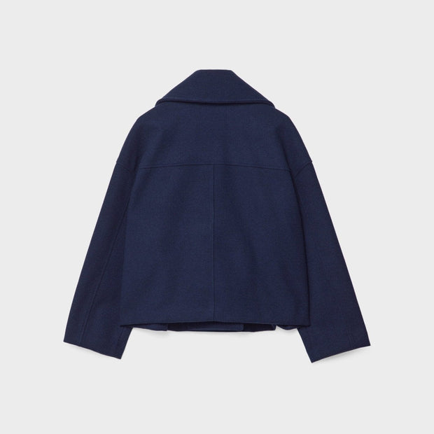 Chaqueta corta de lana con doble botonadura para mujer - Heidi