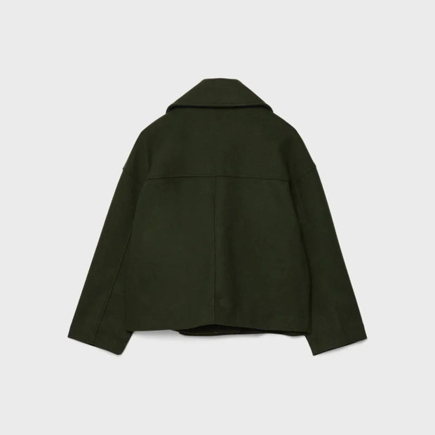 Chaqueta corta de lana con doble botonadura para mujer - Heidi