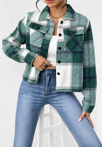 Chaqueta de cuadros con bolsillos - Nadorine