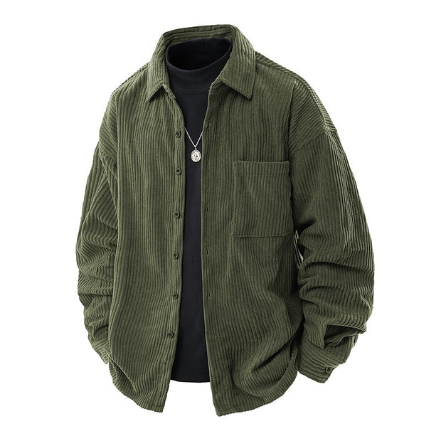 Sobrecamisa pana hombre corte amplio bolsillo pecho - Mads