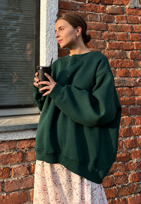 Sudadera oversize mujer cuello redondo hombros caídos - Dagny