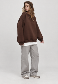 Sudadera oversize mujer cuello redondo hombros caídos - Dagny