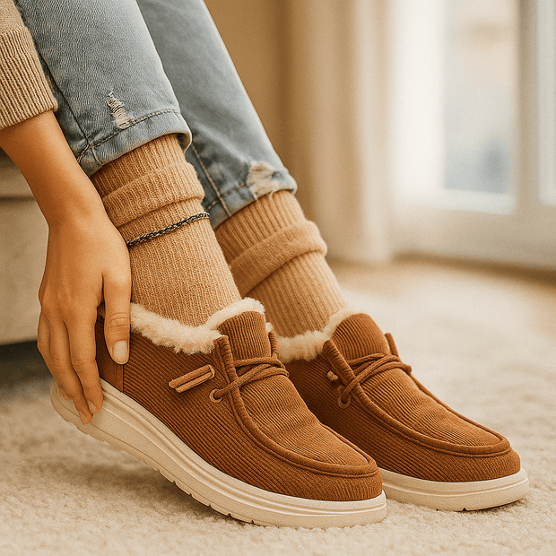 Botines tipo mocasín con interior afelpado - Cerine