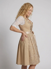Vestido dirndl mujer cordones delantal bordado - Grecia