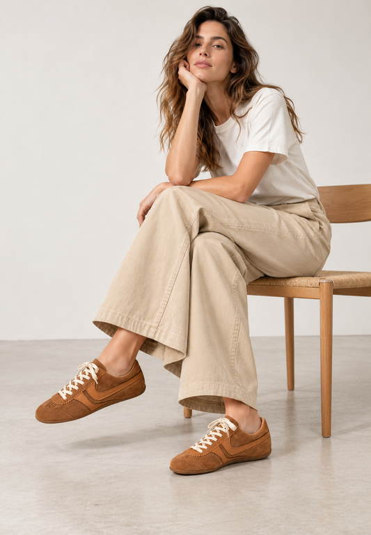 Zapatillas mujer barefoot retro paneles combinados - Alinda