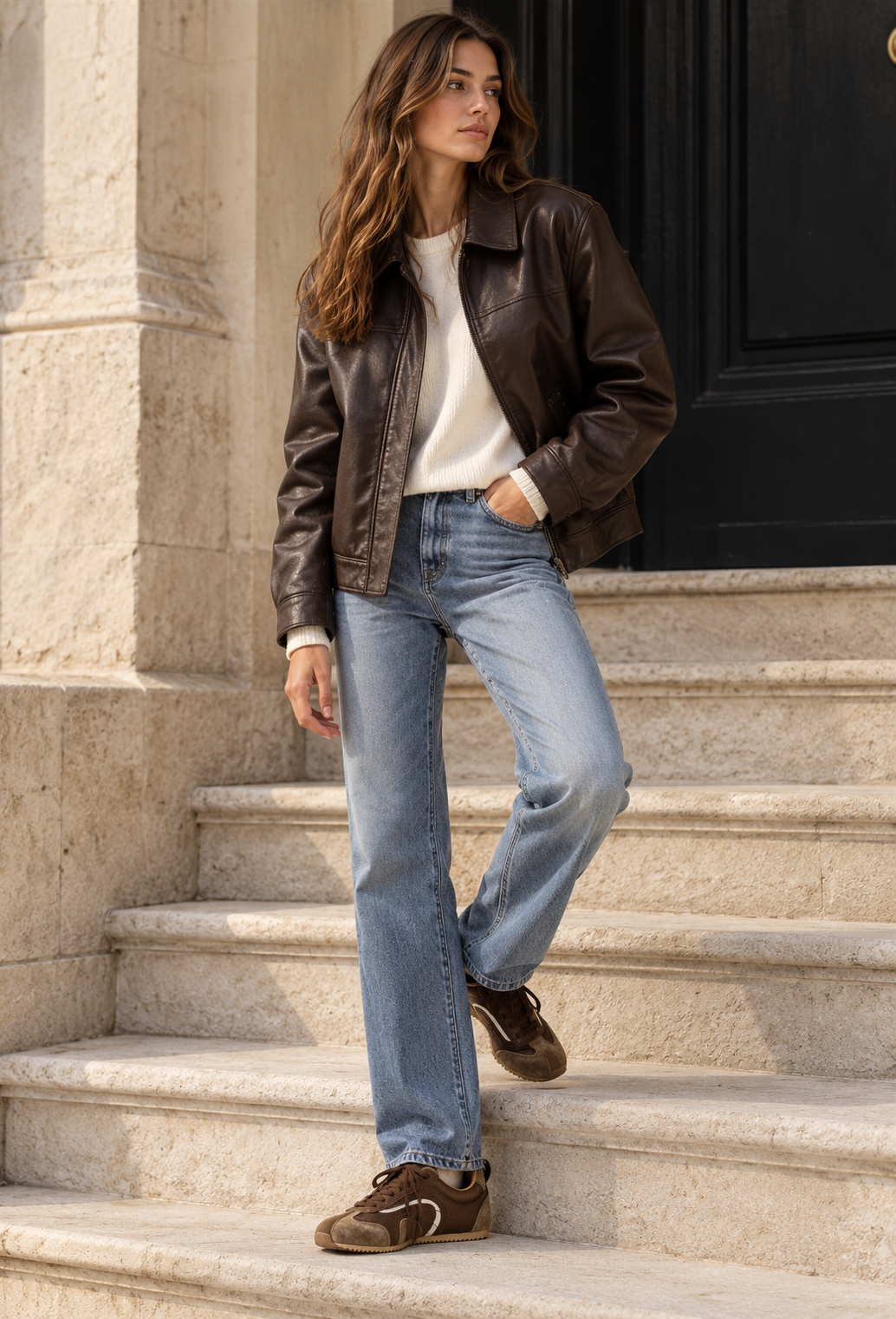 Zapatillas mujer retro efecto ante paneles contraste - Tavia
