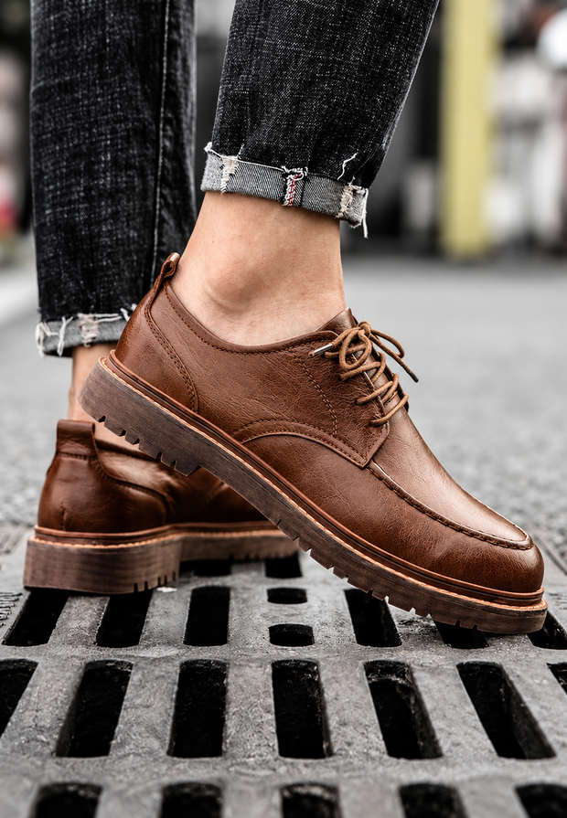 Zapato derby hombre casual cordones suela dentada - Halden
