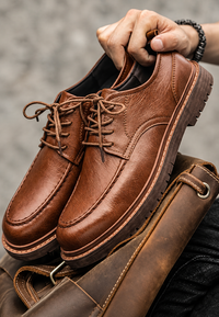 Zapato derby hombre casual cordones suela dentada - Halden